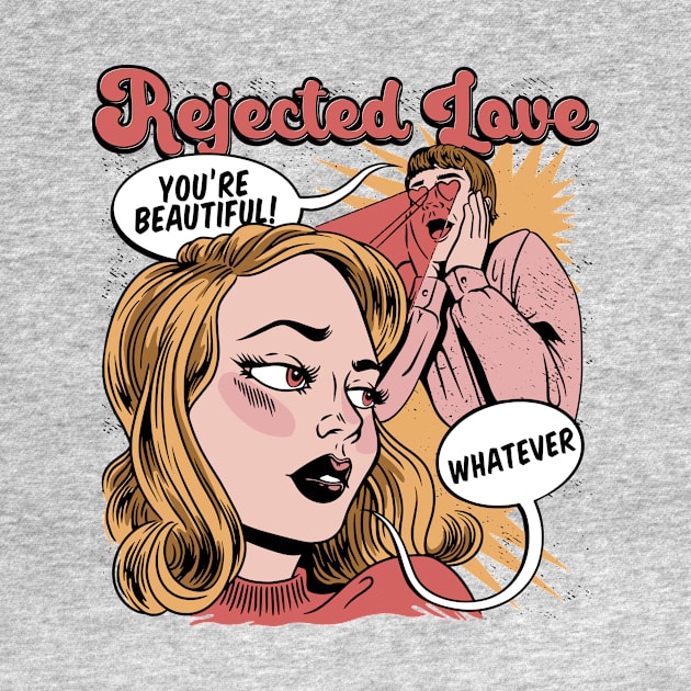 Retro Romance Comic Rejected Love Funny Vintage Comic Cover by SLAG_Creative